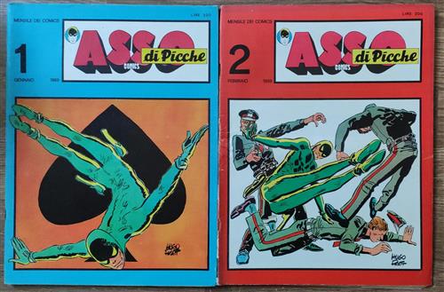 Asso Di Picche Mensile Comics Volume 1 E 2 1969 Hugo Pratt Editrice Sgt. Kirk
