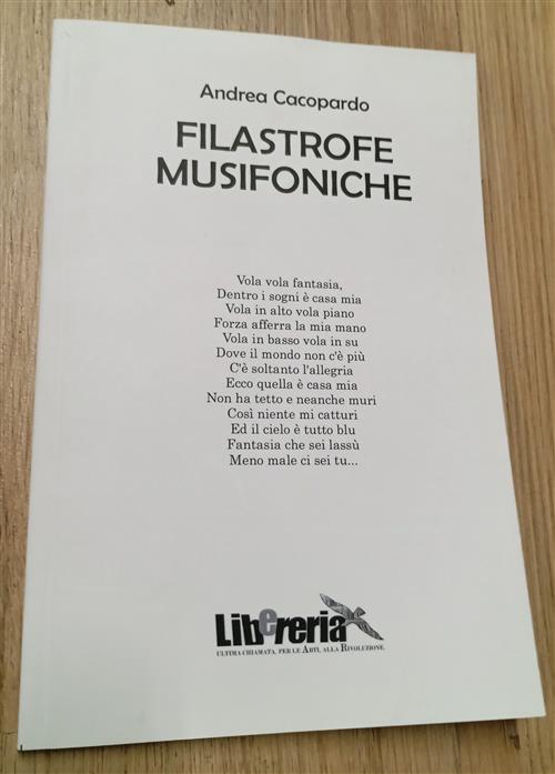 Filastrofe Musifoniche Andrea Cacopardo Libereria 2018