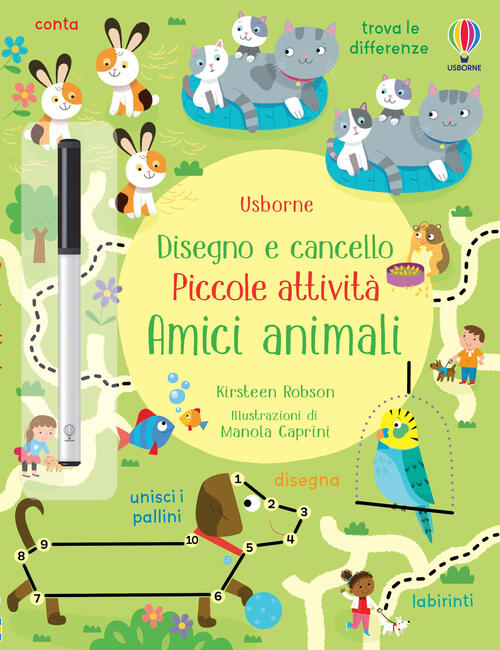 Amici Animali. Disegno E Cancello. Piccole Attivita. Ediz. Illustrata. Con Pen