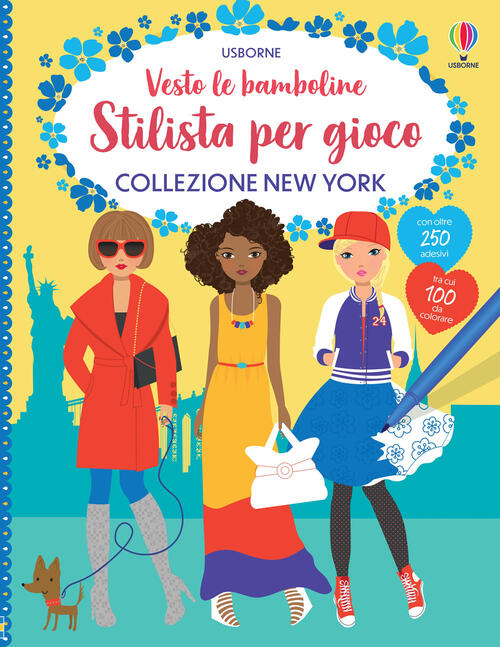 Collezione New York. Vesto Le Bamboline. Stilista Per Gioco. Con Adesivi Fiona