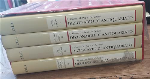 Dizionario Antiquariato. 4 Volumi