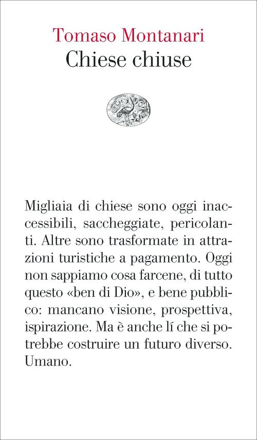 Chiese Chiuse Tomaso Montanari Einaudi 2021