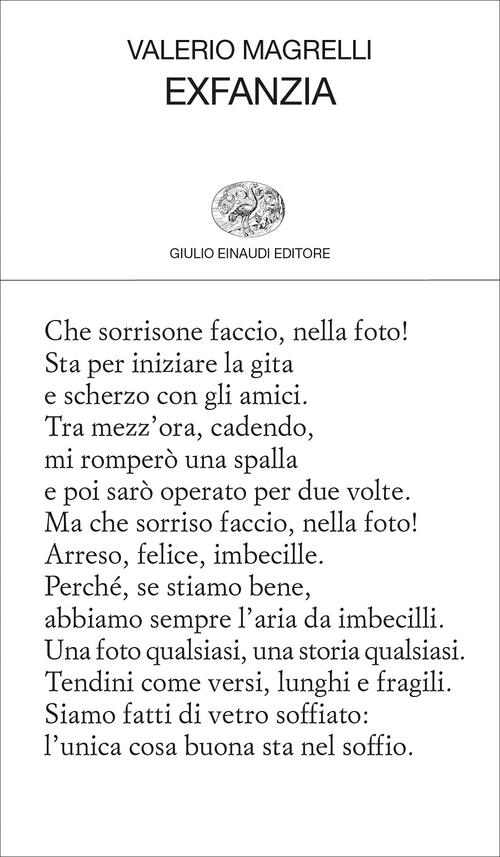 Exfanzia Valerio Magrelli Einaudi 2022