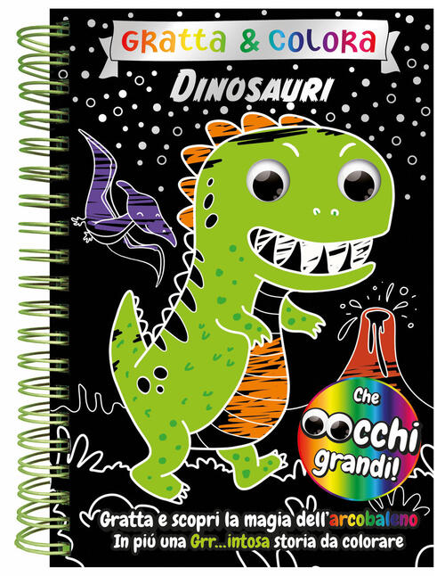 Dinosauri. Gratta E Colora Emme Edizioni 2024