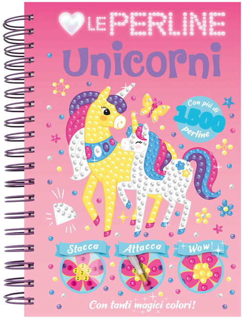 Amo Le Perline. Unicorni. Con 1500 Perline Adesive Emme Edizioni 2024