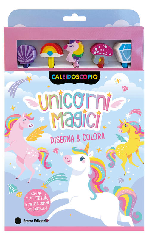 Unicorni Magici. Con 5 Gomme Per Cancellare. Con 5 Matite Emme Edizioni 2026