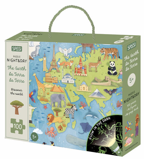The Earth-La Terra-La Terre. Discover The World. Puzzle Night & Day. Ediz. Mul