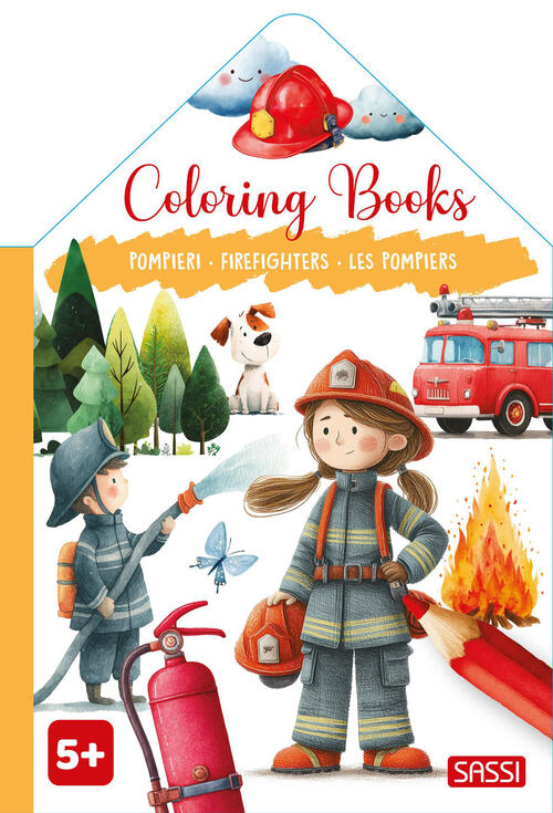 Pompieri-Firefighters-Les Pompiers. Colouring Books Sassi 2026