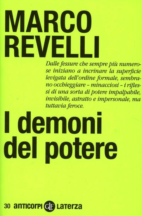 I Demoni Del Potere Marco Revelli Laterza 2012