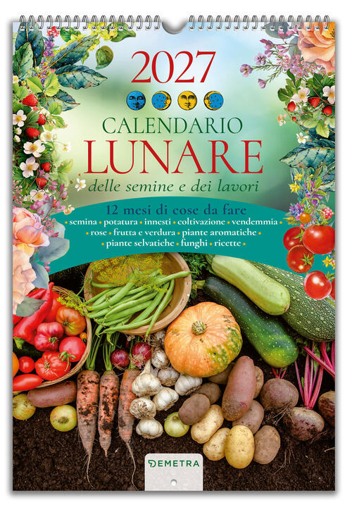 Calendario Lunare 2027 Da Parete (26,5 X 38,5 Cm) Demetra 2026
