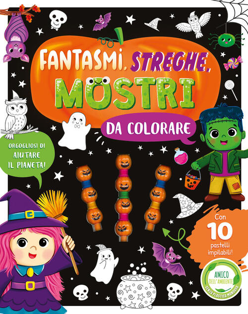 Fantasmi, Streghe, Mostri Da Colorare. Con 10 Pastelli Impilabili El 2025