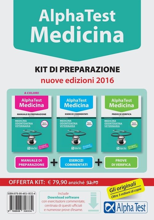 Alpha Test. Medicina, Odontoiatria, Veterinaria. Kit Di Preparazione.