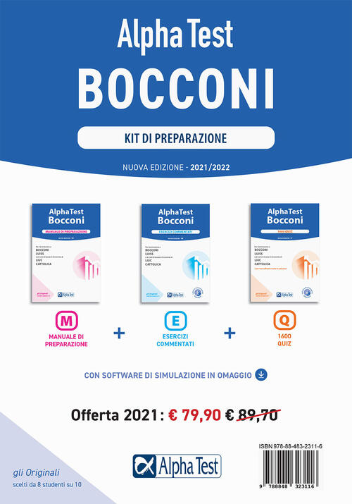 Alpha Test Bocconi. Kit Di Preparazione: Manuale Di Preparazione-Esercizi Comm