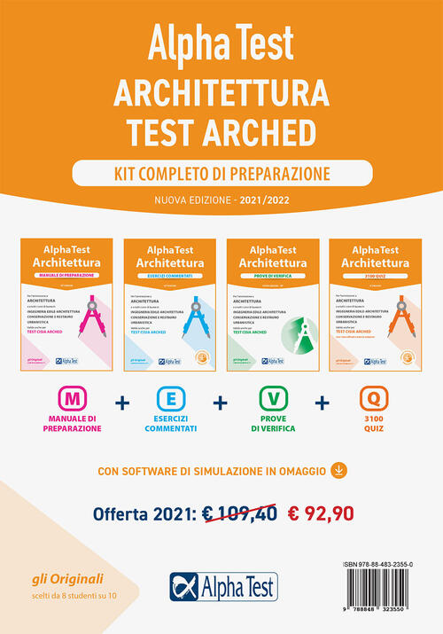 Alpha Test. Architettura. Kit Completo Di Preparazione Alpha Test 2021