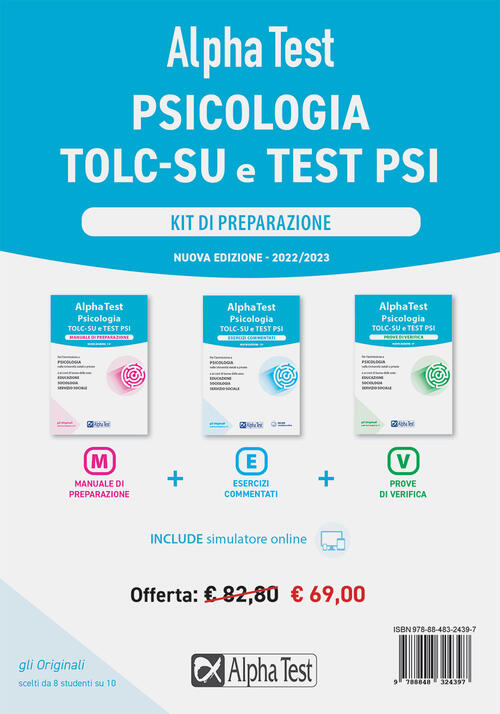 Alpha Test. Psicologia. Tolc-Su. Kit Di Preparazione Giuseppe Vottari Alpha Te