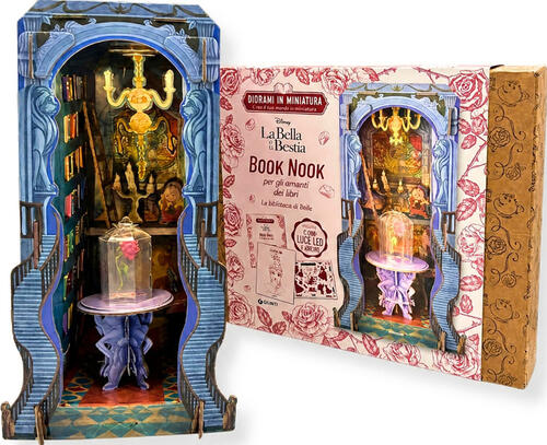 La Bella E La Bestia. La Biblioteca Di Belle. Diorami In Miniatura. Book Nook
