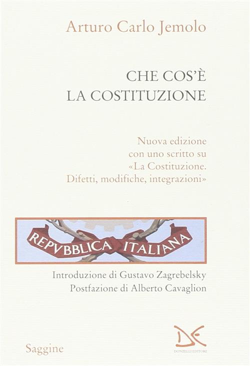 Che Cos'e La Costituzione Arturo Carlo Jemolo Donzelli 2008