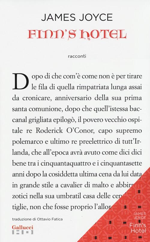 Finn's Hotel James Joyce Gallucci 2013