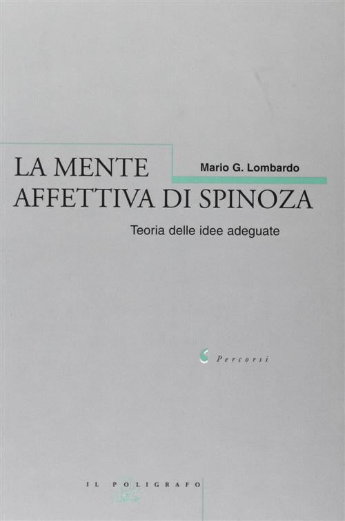 La Mente Affettiva Di Spinoza. Teoria Delle Idee Adeguate Mario G. Lombardo Il