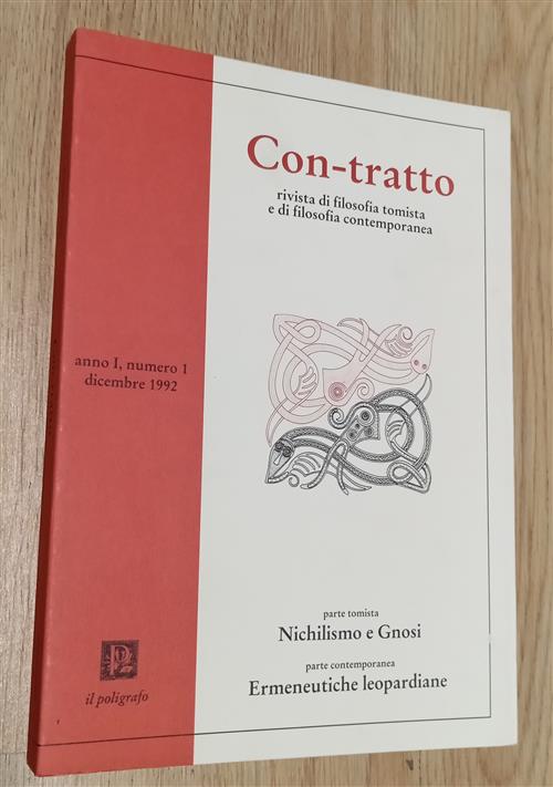Con-Tratto. Rivista Di Filosofia Tomista E Di Filosofia Contemporanea (1992).