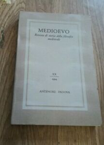 Medioevo. Rivista Di Storia Della Filosofia Medievale. Vol. 20 -