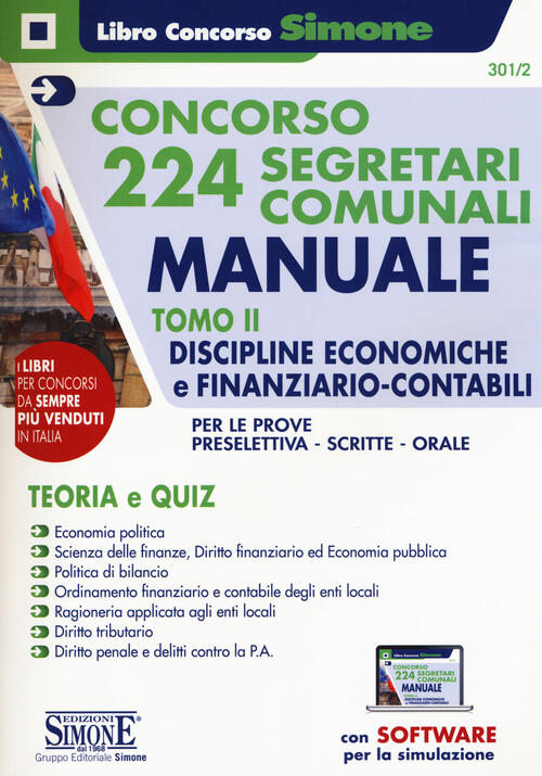 Concorso 224 Segretari Comunali. Manuale. Teoria E Quiz. Con Software Di Simul