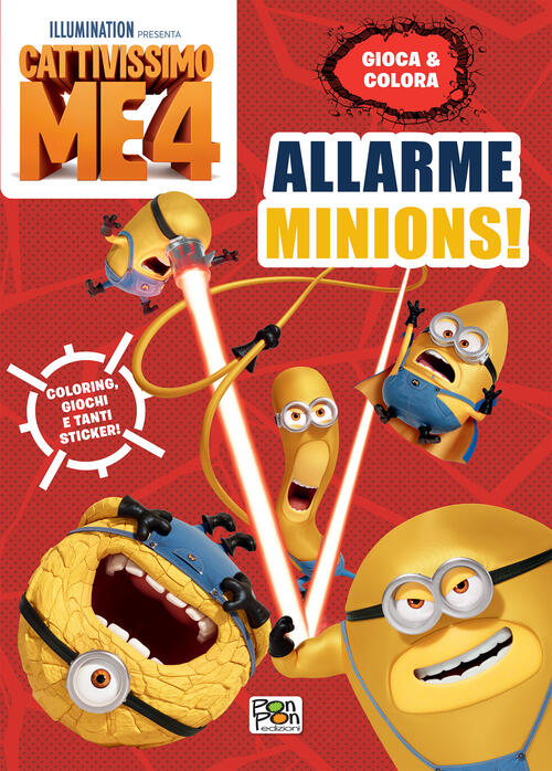 Allarme Minions! Cattivissimo Me 4. Gioca & Colora Lisa Capiotto Pon Pon Edizi
