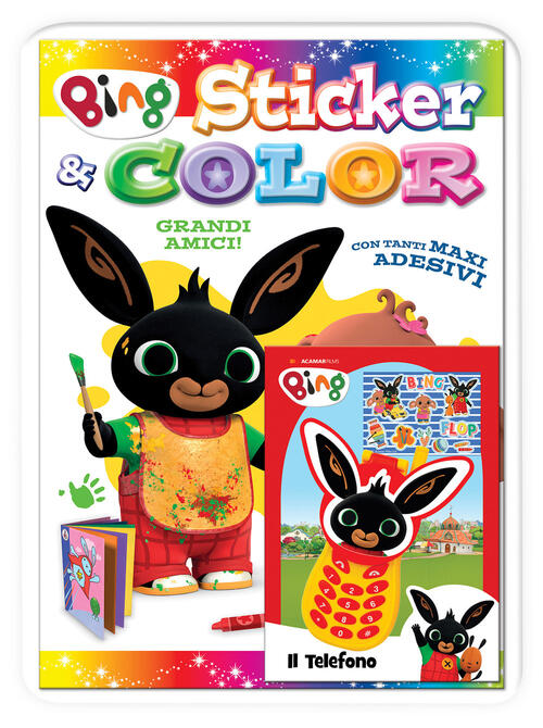 Grandi Amici! Sticker & Color. Bing. Con Telefono Di Bing Cristina Panzeri Pon