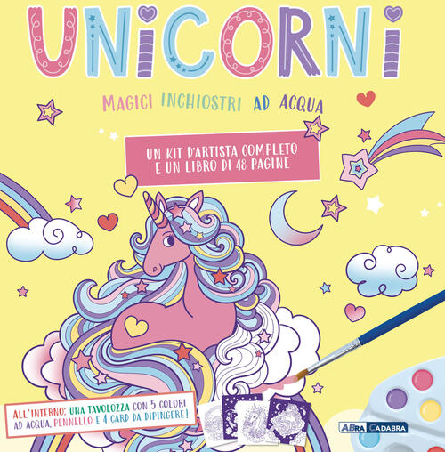 Unicorni. Magici Inchiostri Ad Acqua. Scatola Craft. Con 4 Card Da Dipingere.