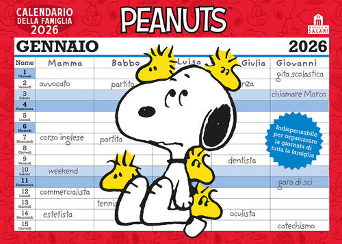 Peanuts. Calendario Della Famiglia 2026 Charles M. Schulz Magazzini Salani 202