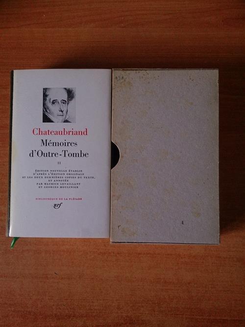 Memoires D'outre-Tombe. Tome Ii Chateaubriand Francois Rene Gallimard Nrf 1983