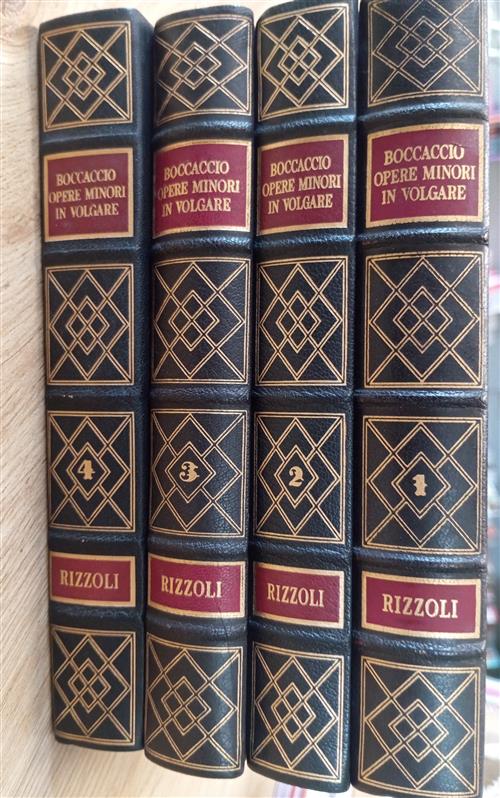 Giovanni Boccaccio. Opere Minori In Volgare 4 Volumi Mario Marti Rizzoli 1972
