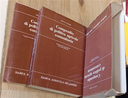 Compendio Di Politica Agricola Gilberto Cormegna Banca Agricola Milanese 1979