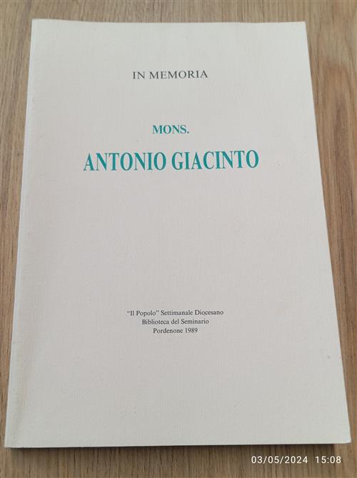In Memoria Mons Antonio Giacinto