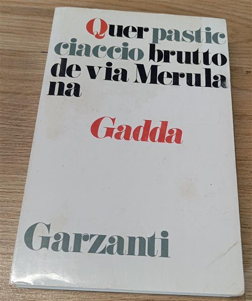 Quer Pasticciaccio Brutto De Via Merulana Gadda Garzanti 1970