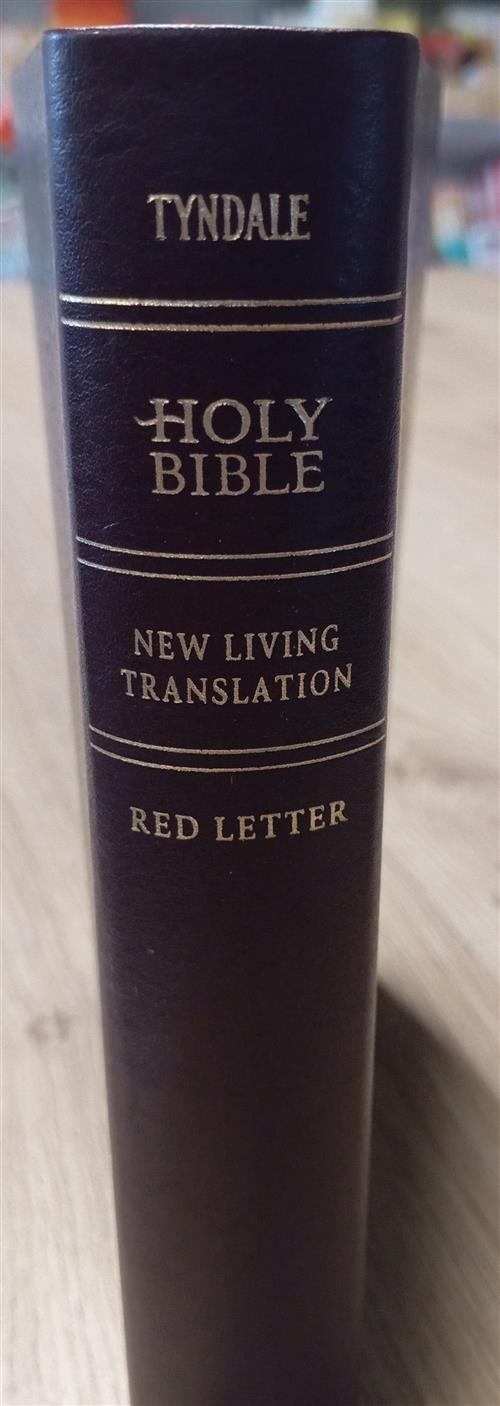 Holy Bible: New Living Translation Version, Burgundy Bonded Leather, Large Pri