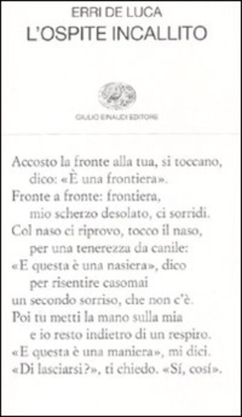 L' Ospite Incallito Erri De Luca Einaudi 2008