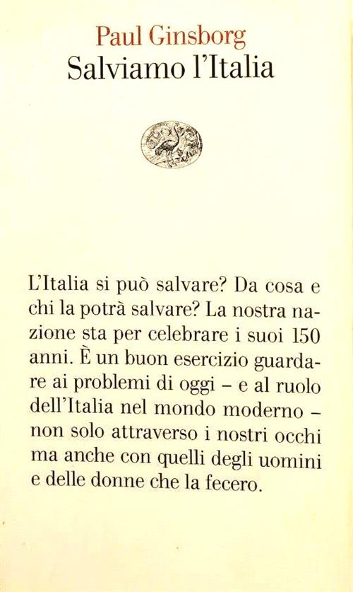 Salviamo L'italia Paul Ginsborg Einaudi 2010