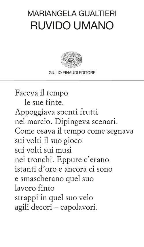 Ruvido Umano Mariangela Gualtieri Einaudi 2024