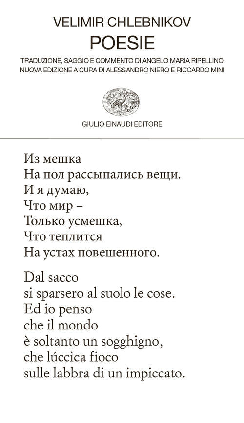Poesie. Testo Originale A Fronte Velimir Chlebnikov Einaudi 2024