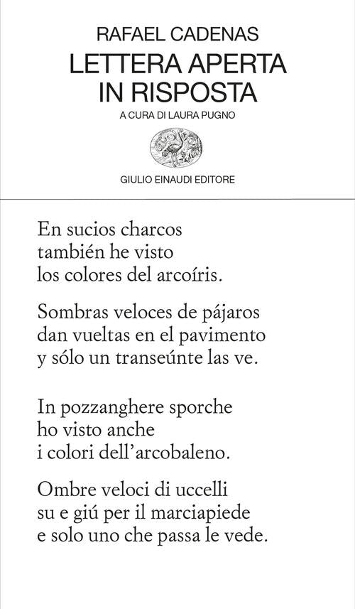 Lettera Aperta. In Risposta. Testo Spagnolo A Fronte Rafael Cadenas Einaudi 20