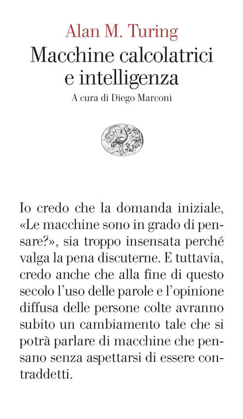 Macchine Calcolatrici E Intelligenza Alan M. Turing Einaudi 2025