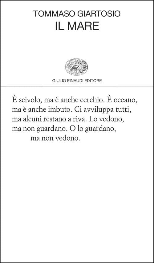 Il Mare Tommaso Giartosio Einaudi 2026
