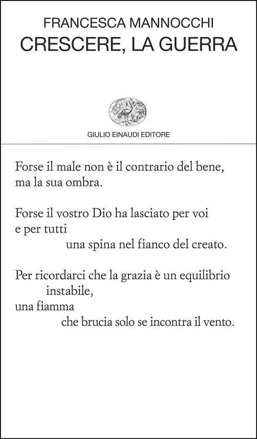 Crescere, La Guerra Francesca Mannocchi Einaudi 2026