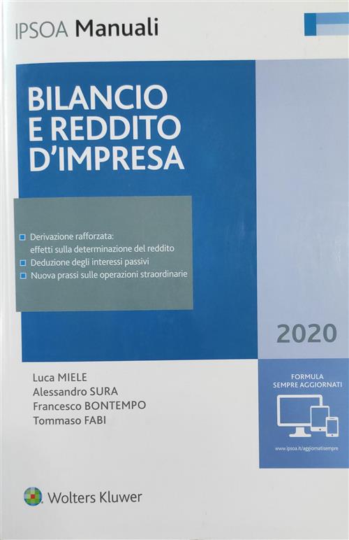 Bilancio E Reddito D'impresa Luca Miele, Francesco Bontempo, Alessandro Sura I