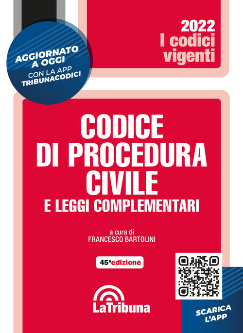 Codice Di Procedura Civile E Leggi Complementari La Tribuna 2022
