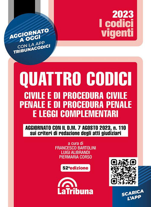 Quattro Codici. Civile E Di Procedura Civile, Penale E Di Procedura Penale E L