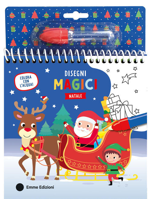 Disegni Magici. Natale. Ediz. A Spirale. Con Pennarello Ad Acqua Emme Edizioni