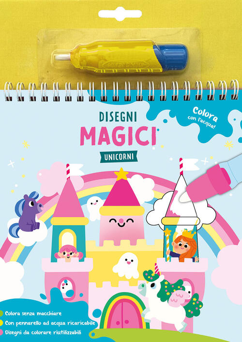 Disegni Magici. Unicorni. Ediz. A Spirale. Con Pennarello Ad Acqua Emme Edizio