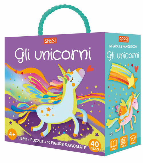 Gli Unicorni. Q-Box. Con 10 Figure Sagomate. Con Puzzle Matteo Gaule Sassi 202